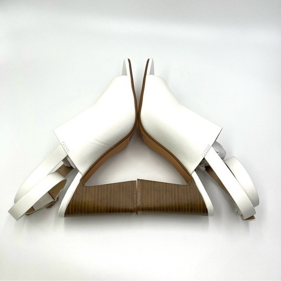 William Rast Women's White Faux Leather Asymmetrical‎ Open Toe Heels Shoes 8.5 - Picture 9 of 14
